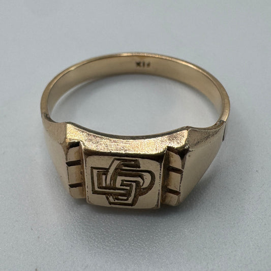 Bague ancienne Art Déco - plaqué or