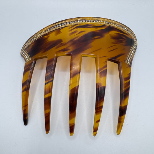 Peigne à cheveux art deco - celluloïd et strass