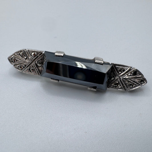 Broche Ancienne Art Deco - argent massif