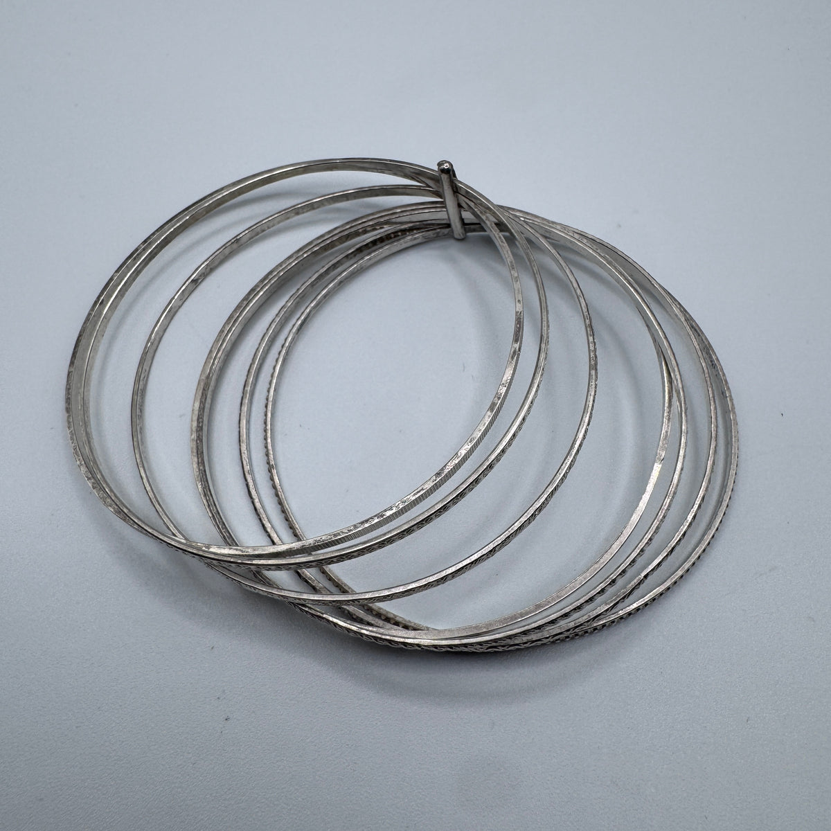 Bracelet ancien « semainier » argent massif