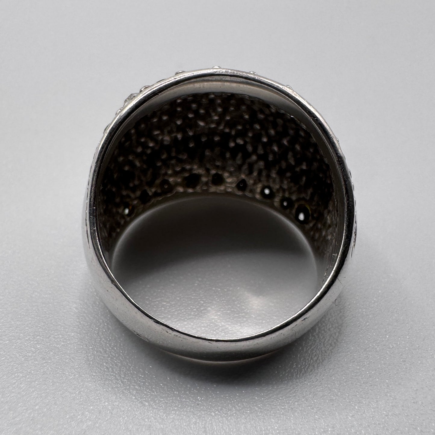 Bague en argent et verroterie