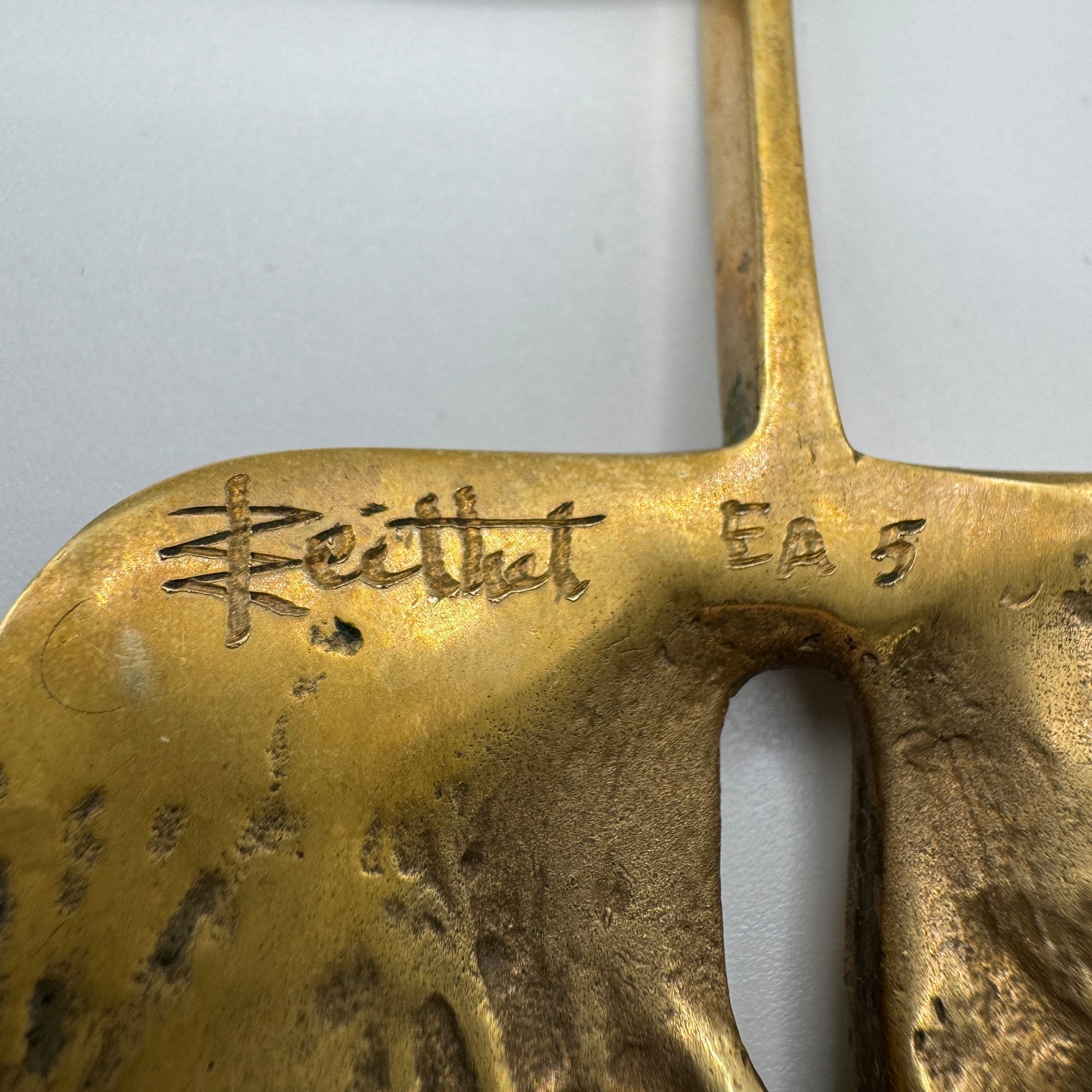 Collier d’artiste par René Berthet - « pendentif aux deux visages » - épreuve d’artiste en bronze