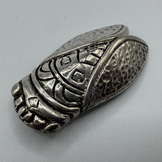 Broche ancienne Vintage « cigale » - métal argenté