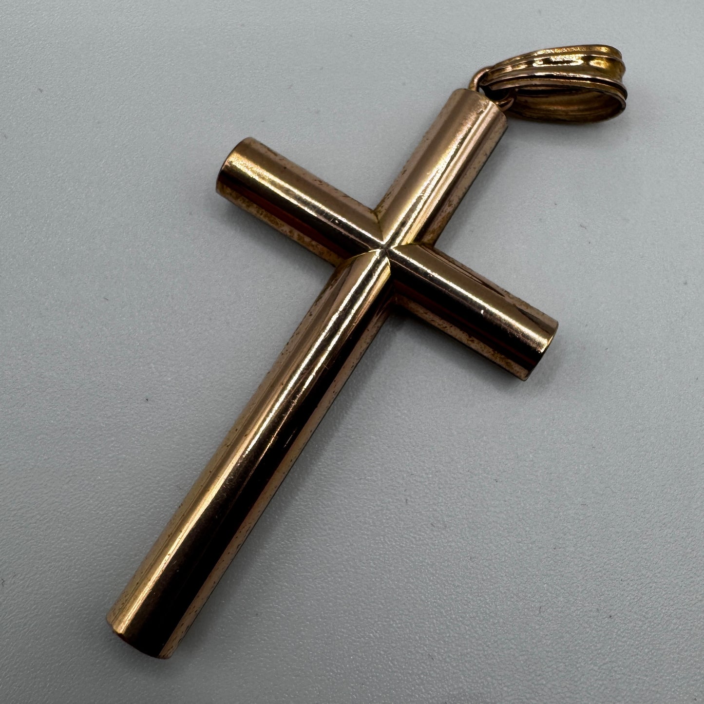 Grande Croix XIXeme - plaqué or ciselé