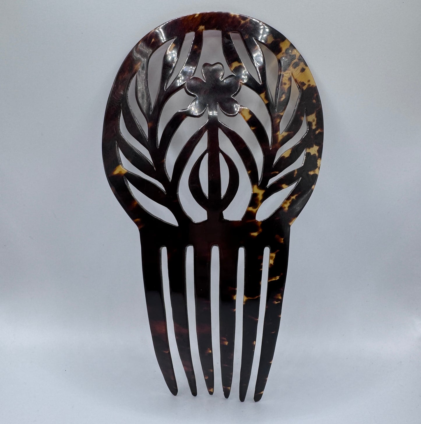 Grand Peigne à cheveux art deco - celluloïd