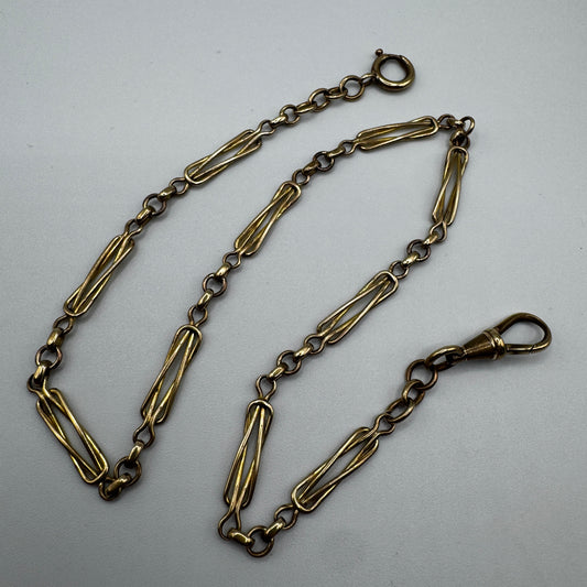 Chaine de montre à gousset ancienne - plaqué or