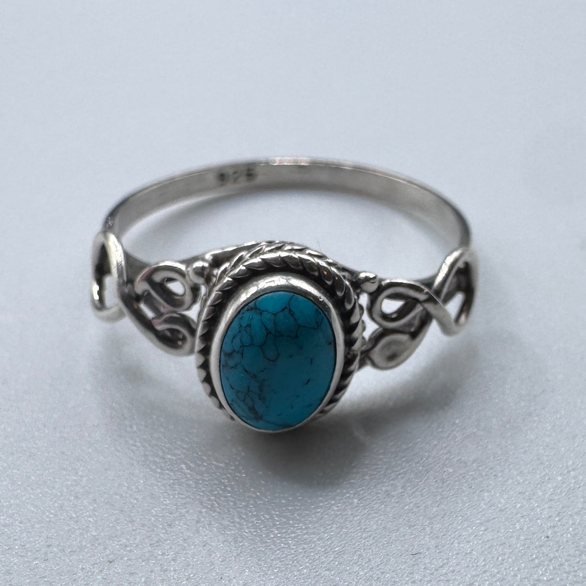 Bague en argent et turquoise