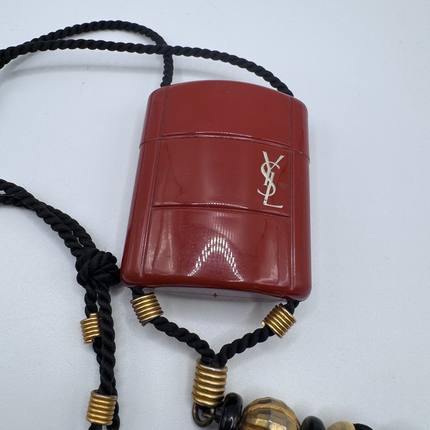 Collier vintage YVES SAINT LAURENT - miniature parfum opium