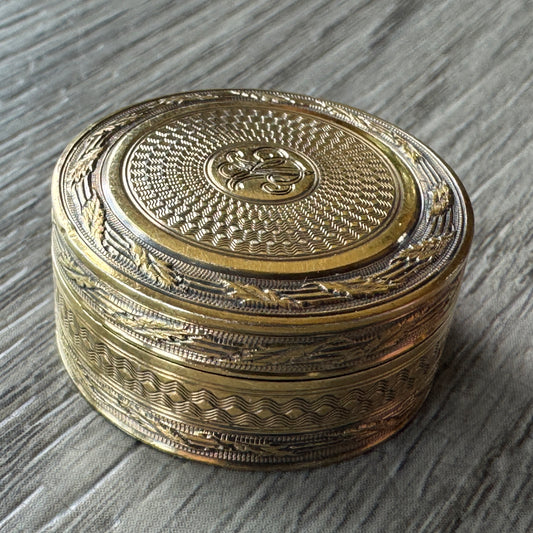 boîte pilulier ancien en argent vermeil