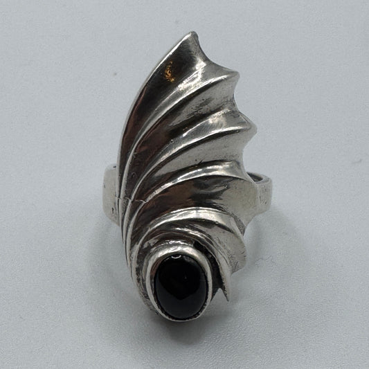 Grosse Bague en argent et pierre