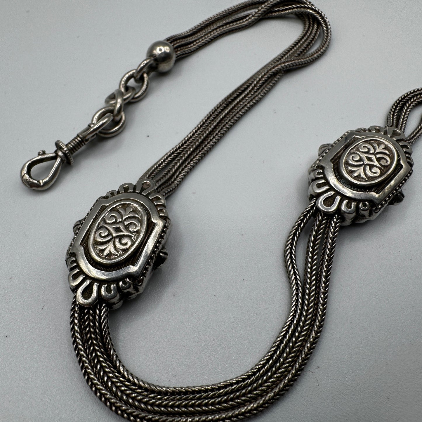 Châtelaine de montre à gousset XIXeme - argent massif