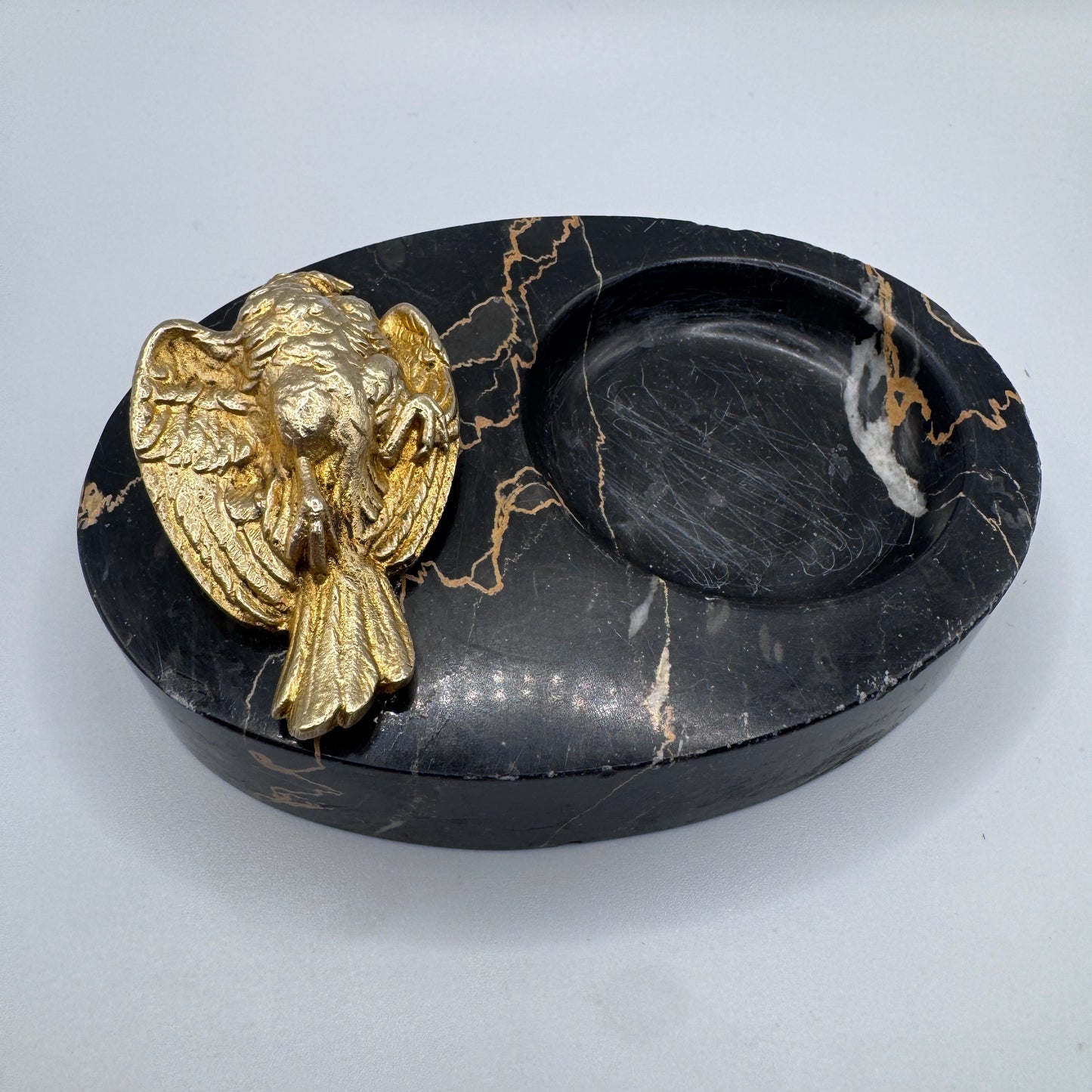 Vide poche ancien - marbre et bronze