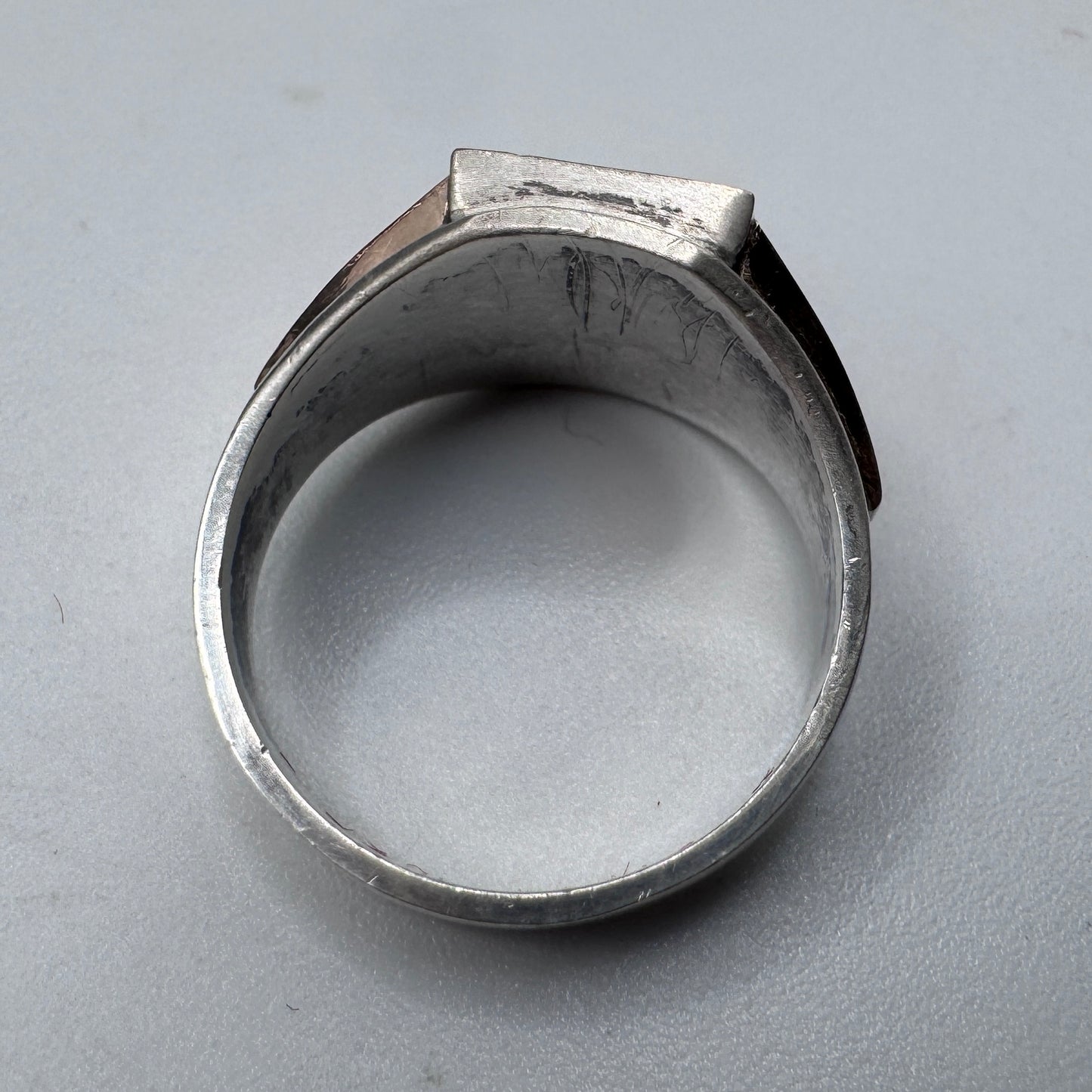 Superbe chevalière ancienne - argent et or