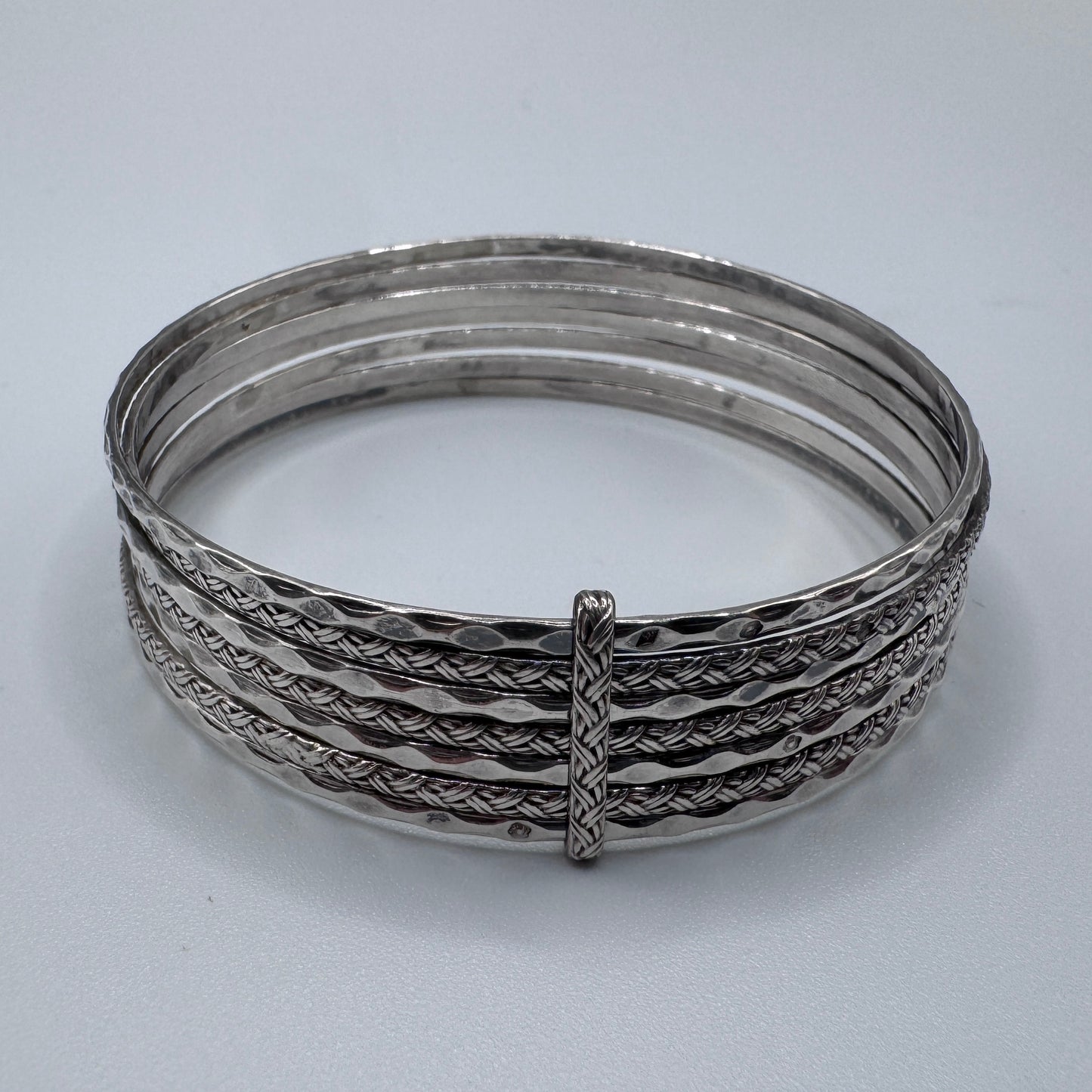 Bracelet ancien « semainier » argent massif