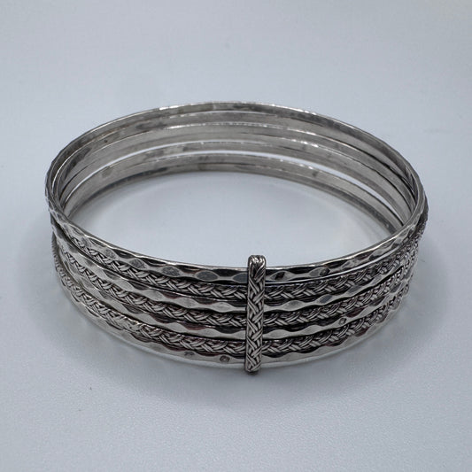 Bracelet ancien « semainier » argent massif