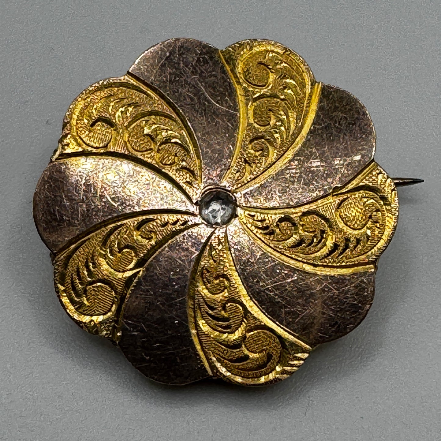 Broche ancienne vers 1900 - plaqué or