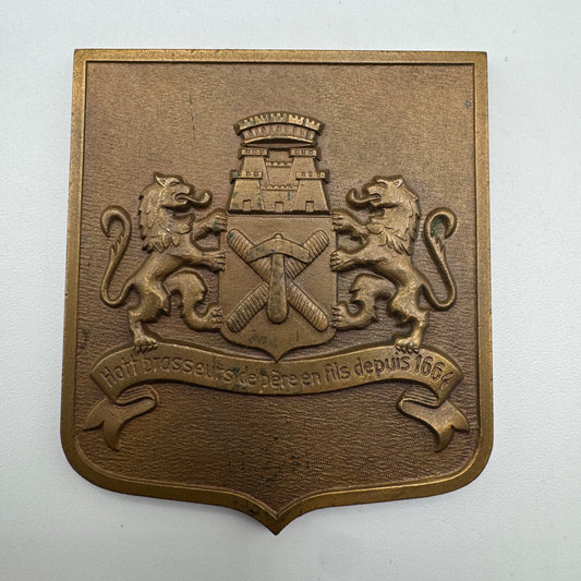 Medaille artistique ancienne en bronze « brasseur Kronenbourg »