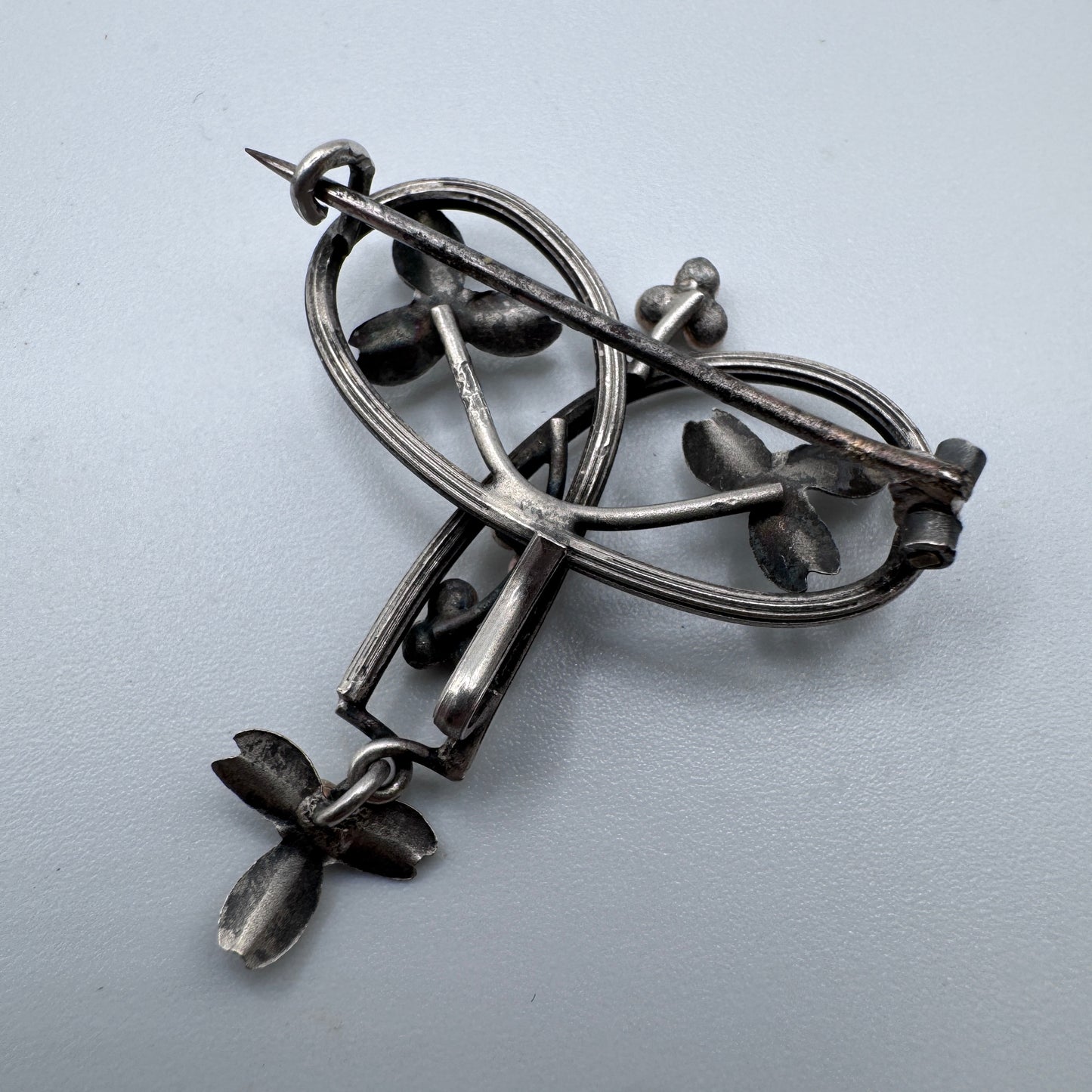 Broche ancienne Art Nouveau en en argent - vers 1900