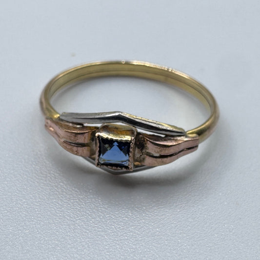 bague ancienne Art Deco en plaqué or