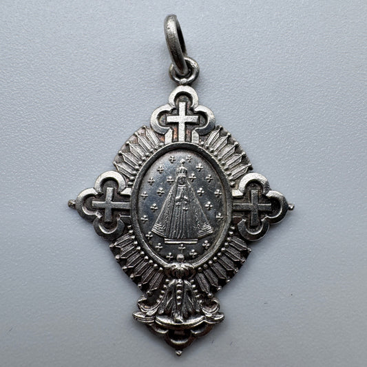 Belle Médaille religieuse ancienne « Souvenir de l’enfant Jesus de Prague »