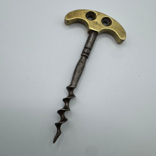 Tire bouchon ancien bronze et acier