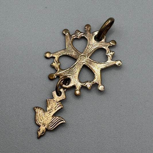 Médaille religieuse ancienne plaqué or  « Saint Esprit »