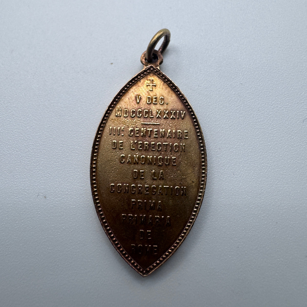 Medaille religieuse ancienne « congrégation Prima Primaria de Rome »
