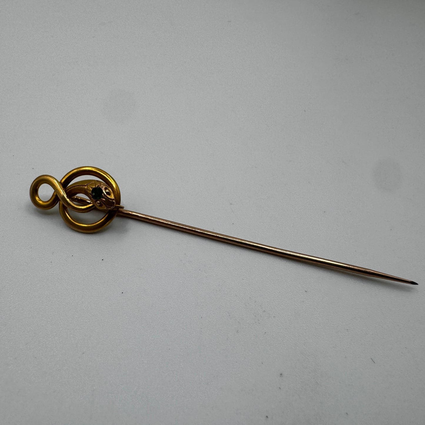 Épingle à cravate ancienne « serpent » - plaqué or