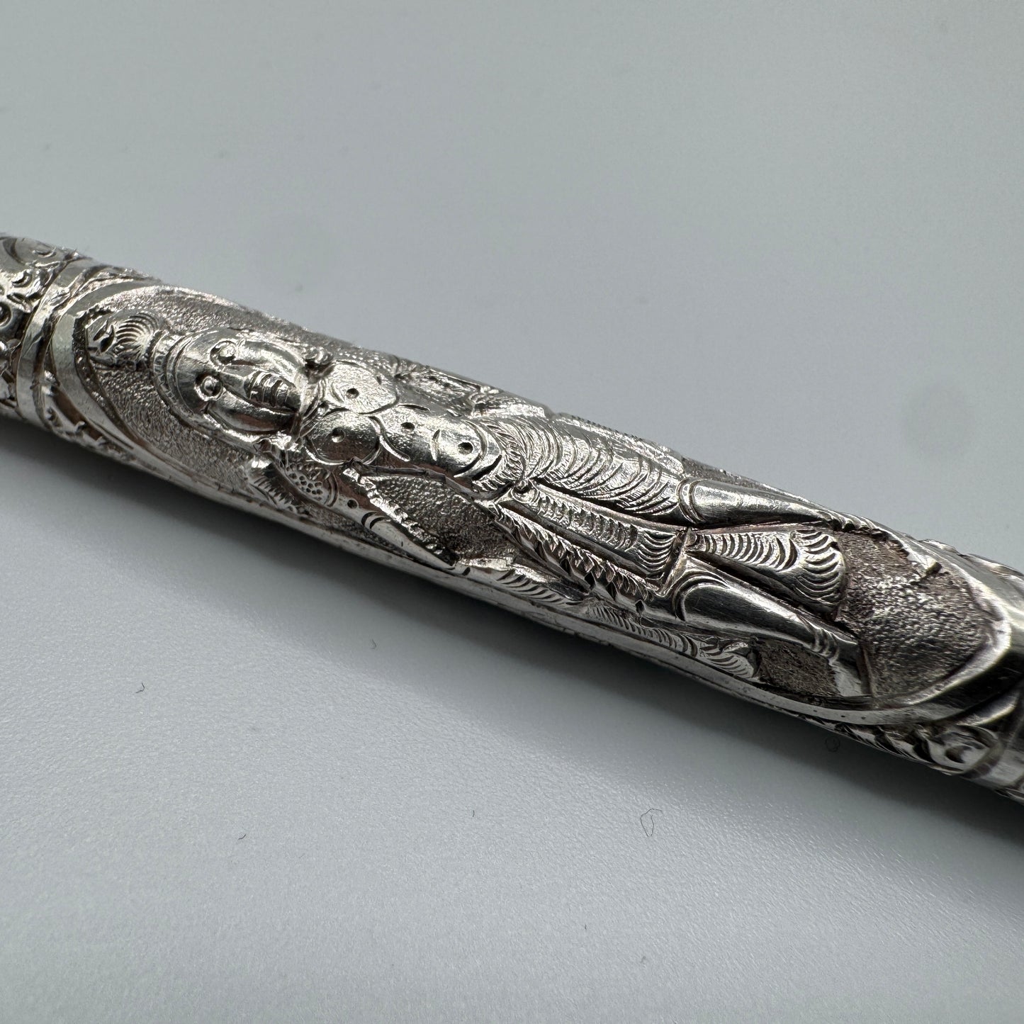 Porte crayon ancien Indonésie - argent massif