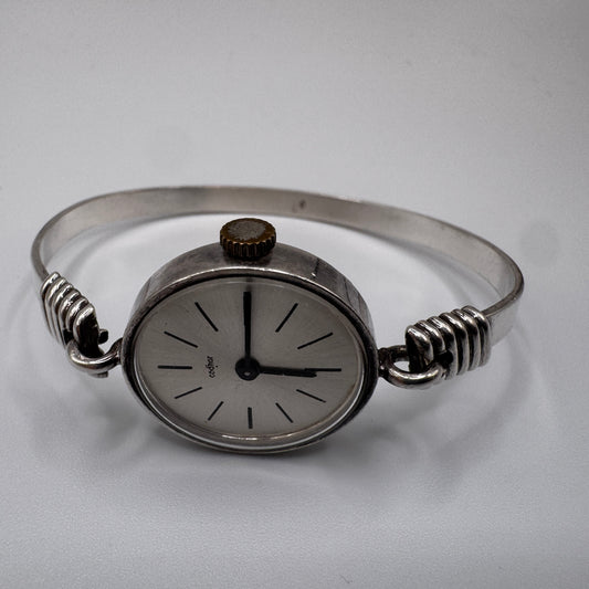 Montre bracelet mécanique de femme ancienne CODHOR - argent