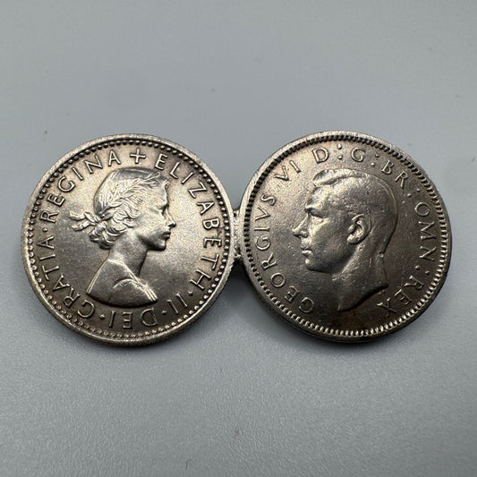 Broche ancienne « reine Élisabeth et roi Georges VI »
