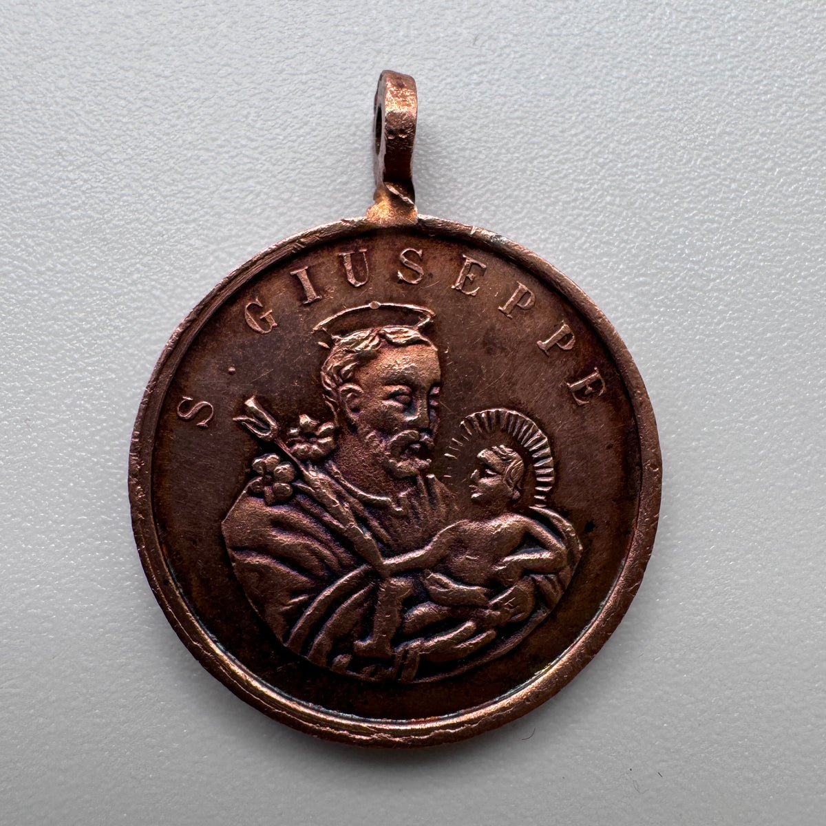 Medaille religieuse ancienne « Saint Joseph »