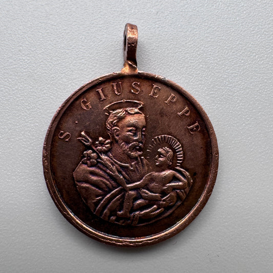 Medaille religieuse ancienne « Saint Joseph »