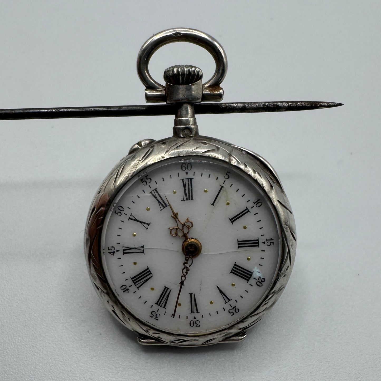 Montre de col à gousset Ancienne en argent