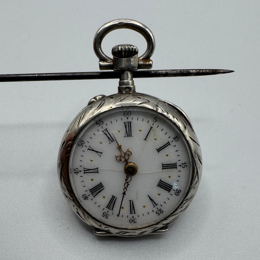 Montre de col à gousset Ancienne en argent