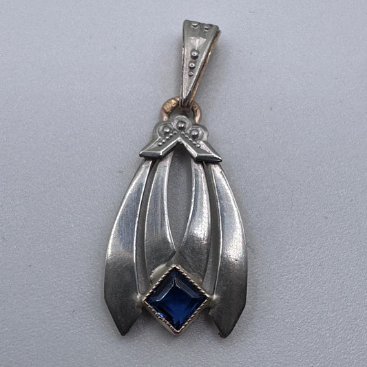 Pendentif ancien Art Deco en plaqué or