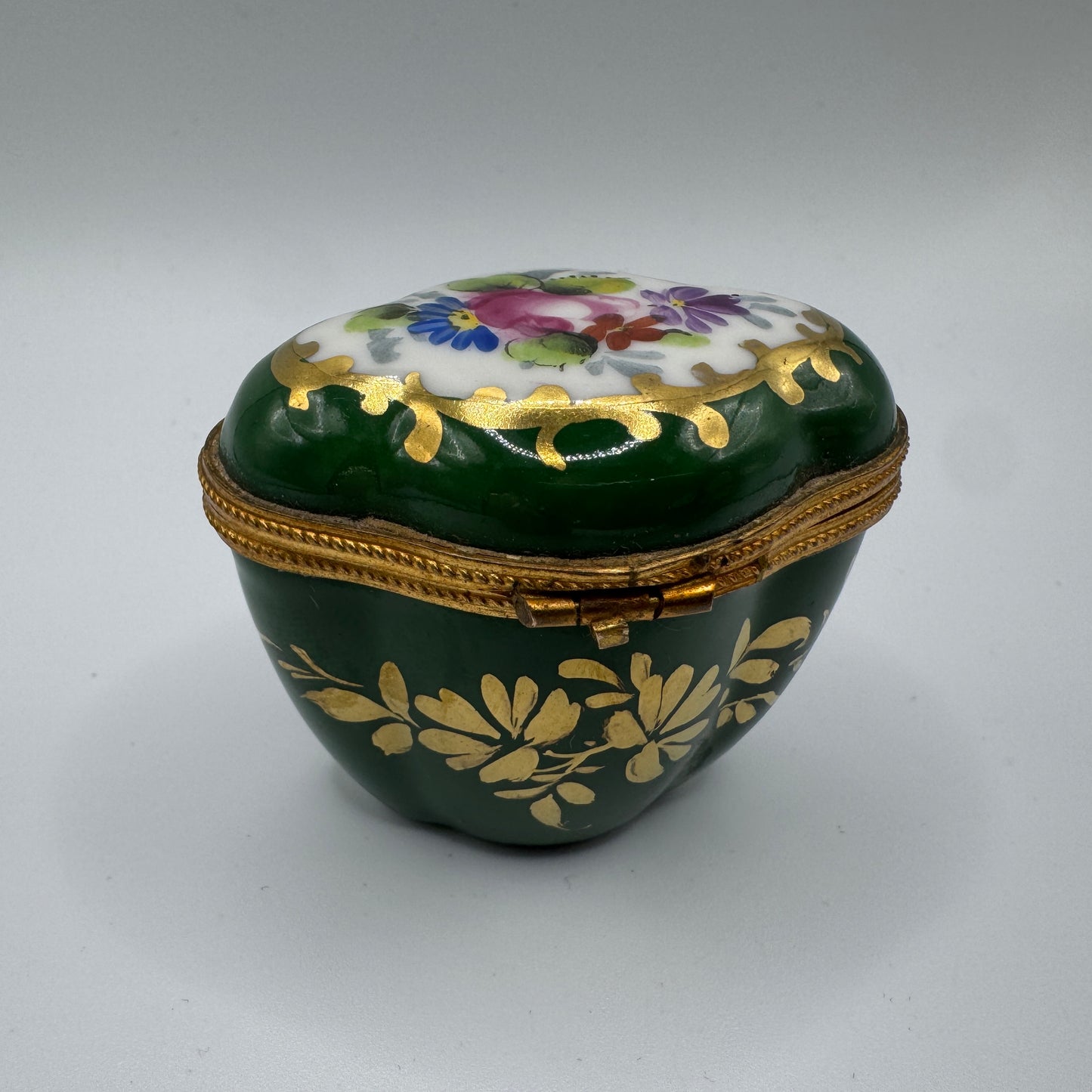 Boîte à Pilules en Porcelaine - Décor Floral