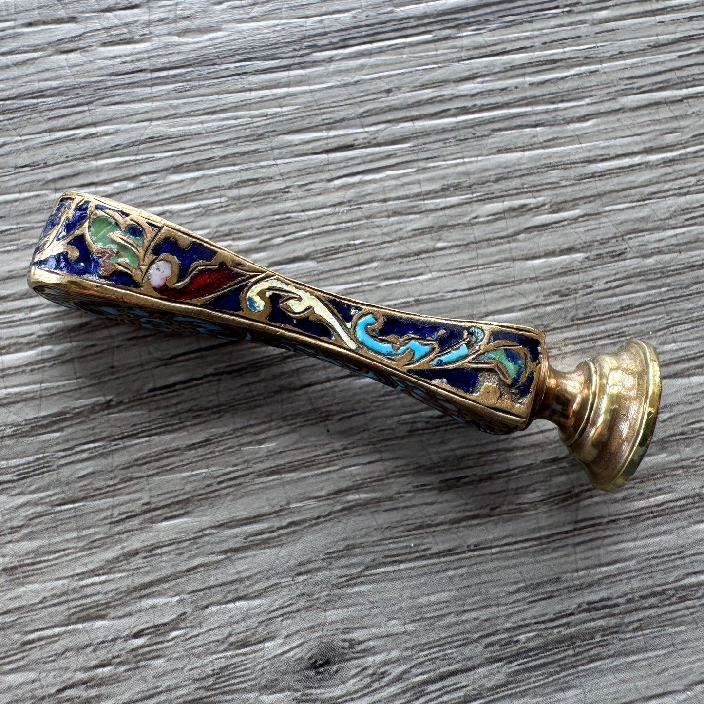 Cachet Sceau ancien Napoléon III - bronze emaillé