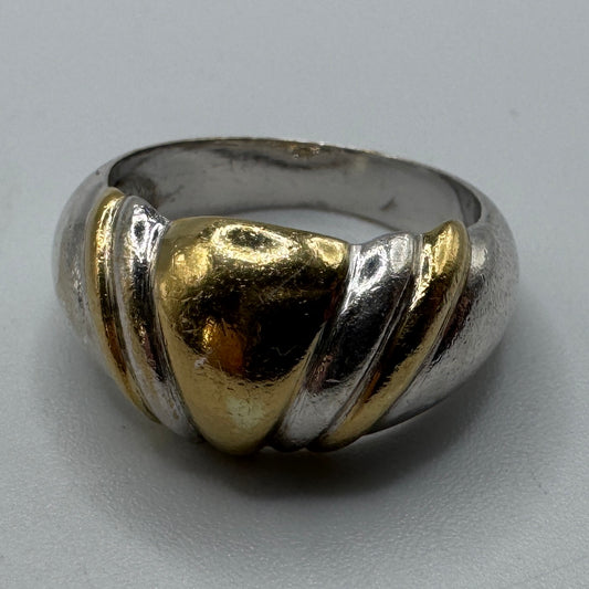 Bague en argent et vermeil