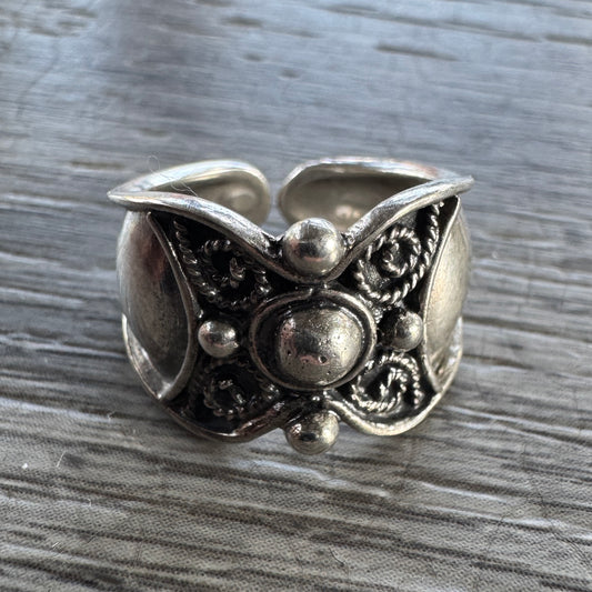 Bague en argent réglage