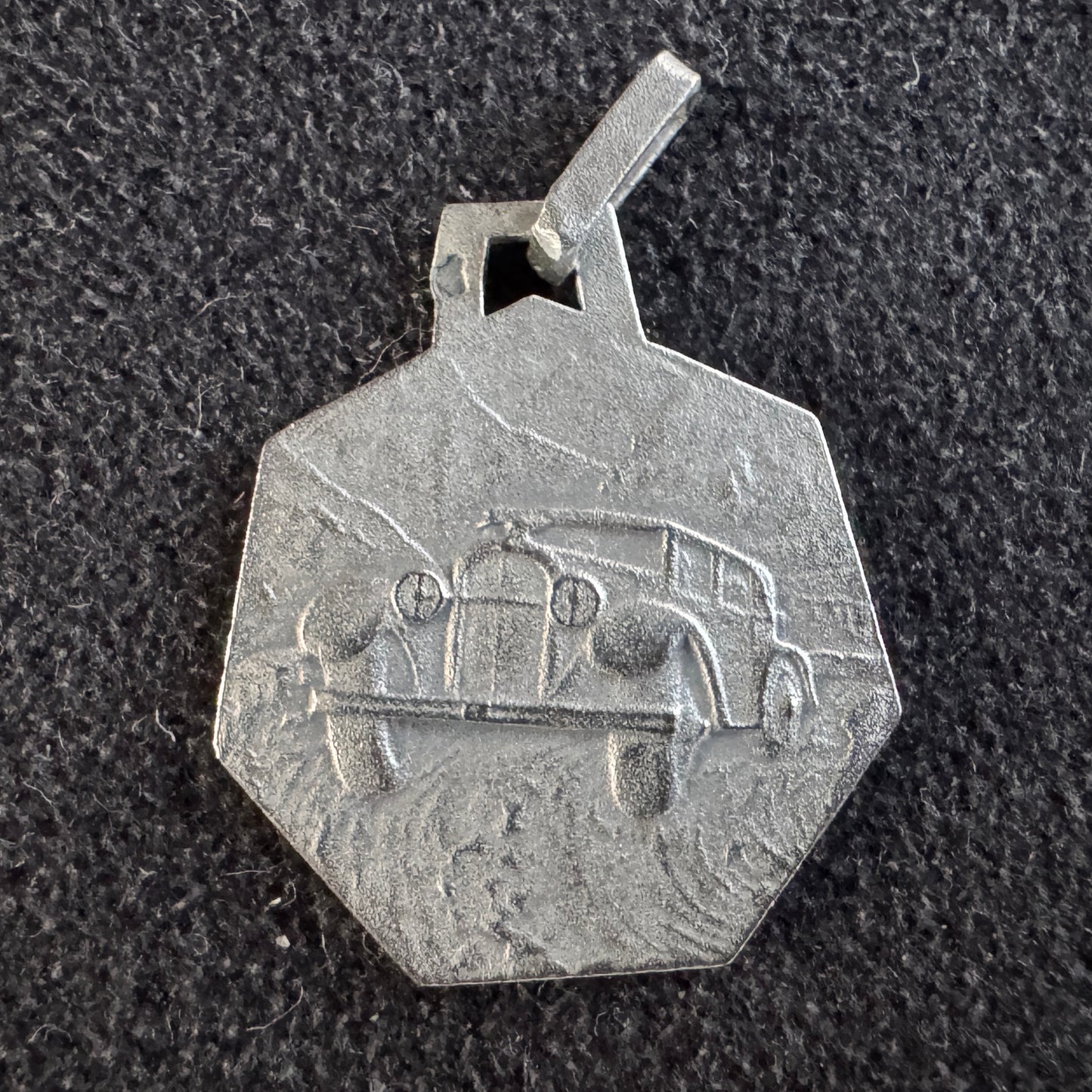 Médaille religieuse ancienne en argent « Saint Christophe »