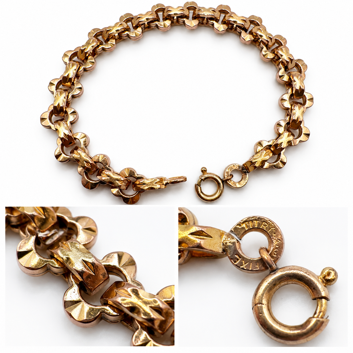 Bracelet ancien en plaqué or FIX