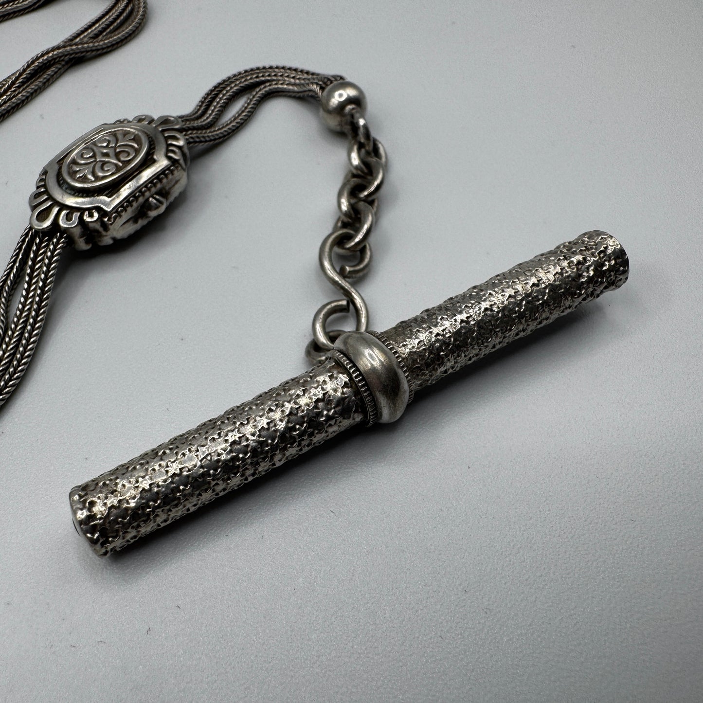 Châtelaine de montre à gousset XIXeme - argent massif