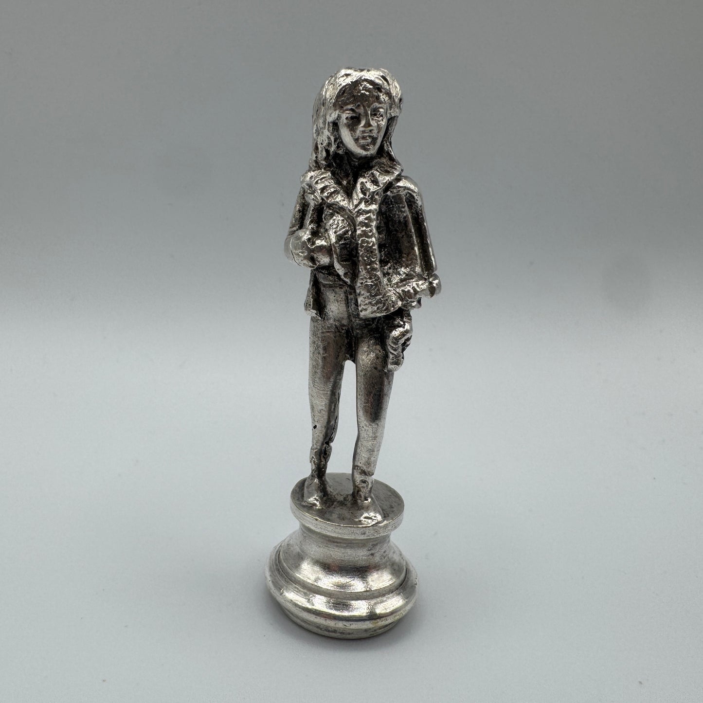 Cachet Sceau ancien vers 1900 - « gentilhomme » - bronze argenté