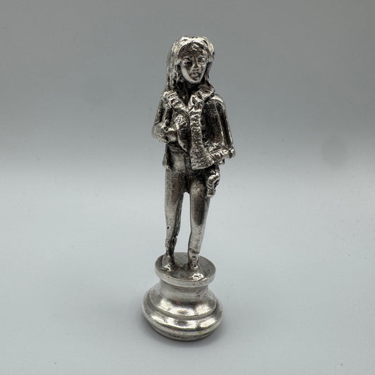 Cachet Sceau ancien vers 1900 - « gentilhomme » - bronze argenté