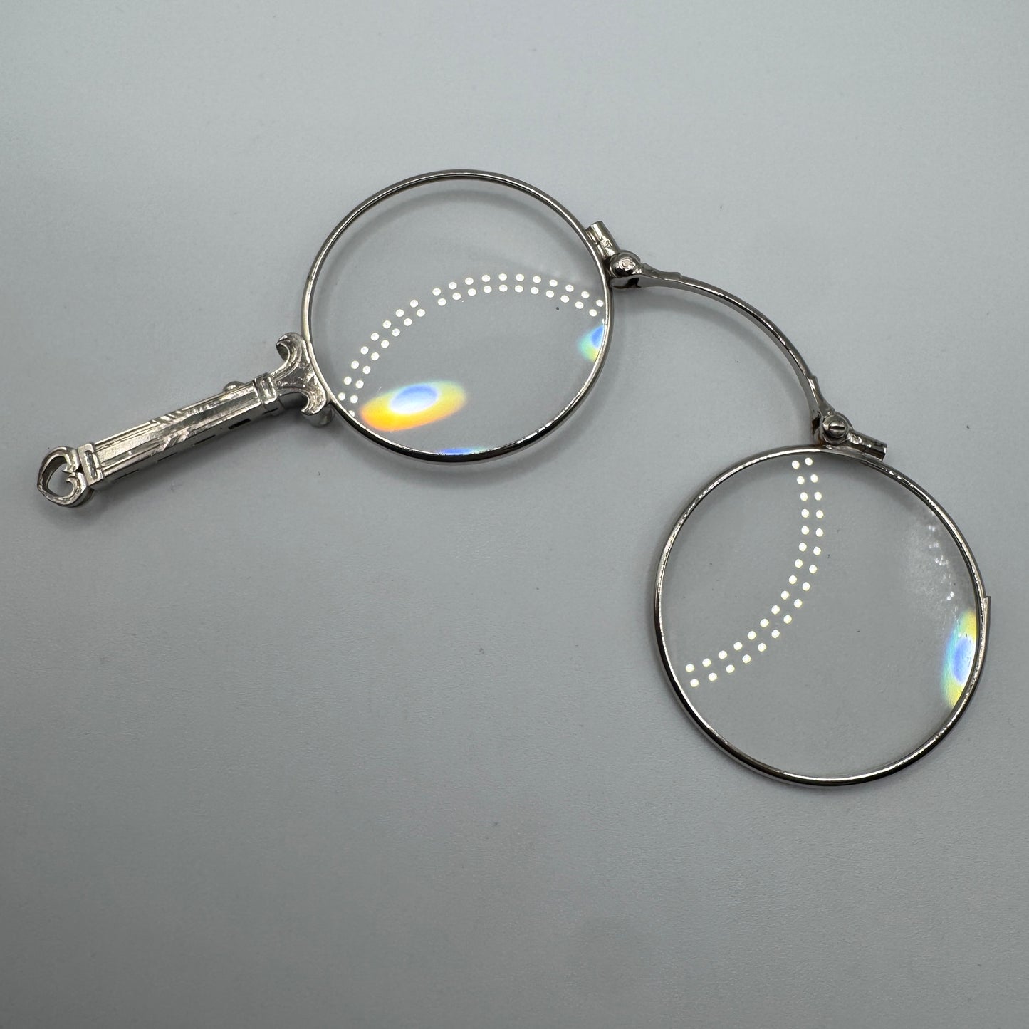 Paire de lorgnons anciens - argent massif