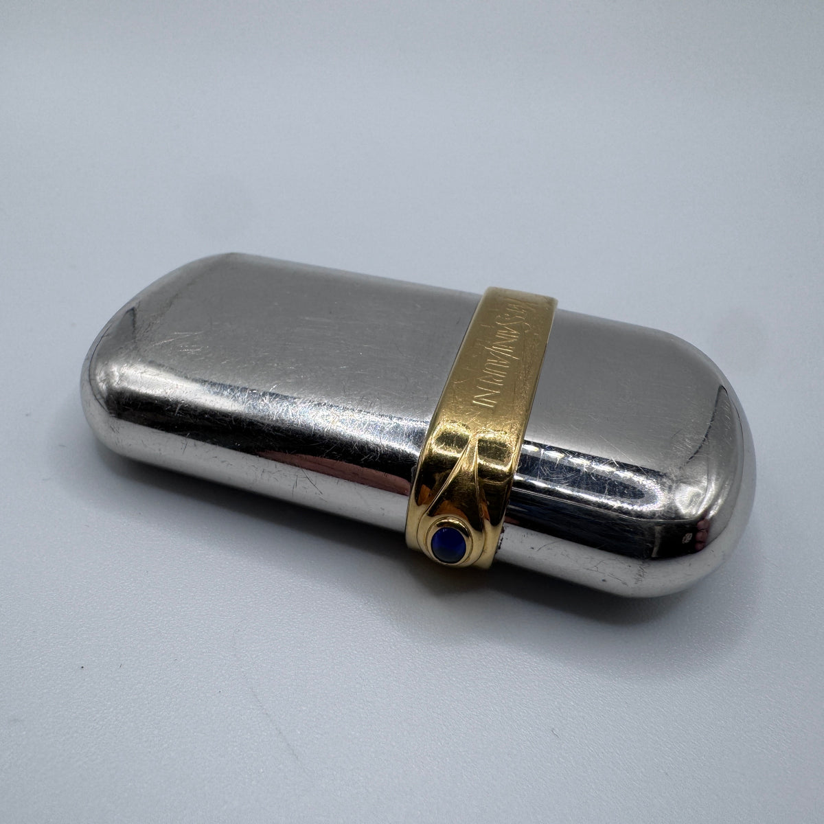 Briquet ancien YVES SAINT LAURENT - Métal argenté et plaqué or
