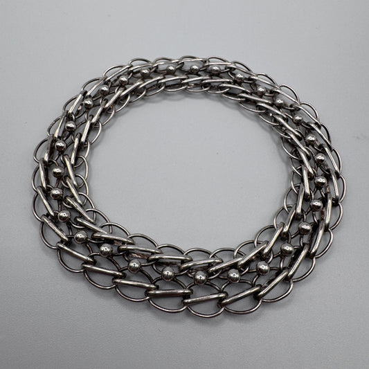 Bracelet ancien en argent massif