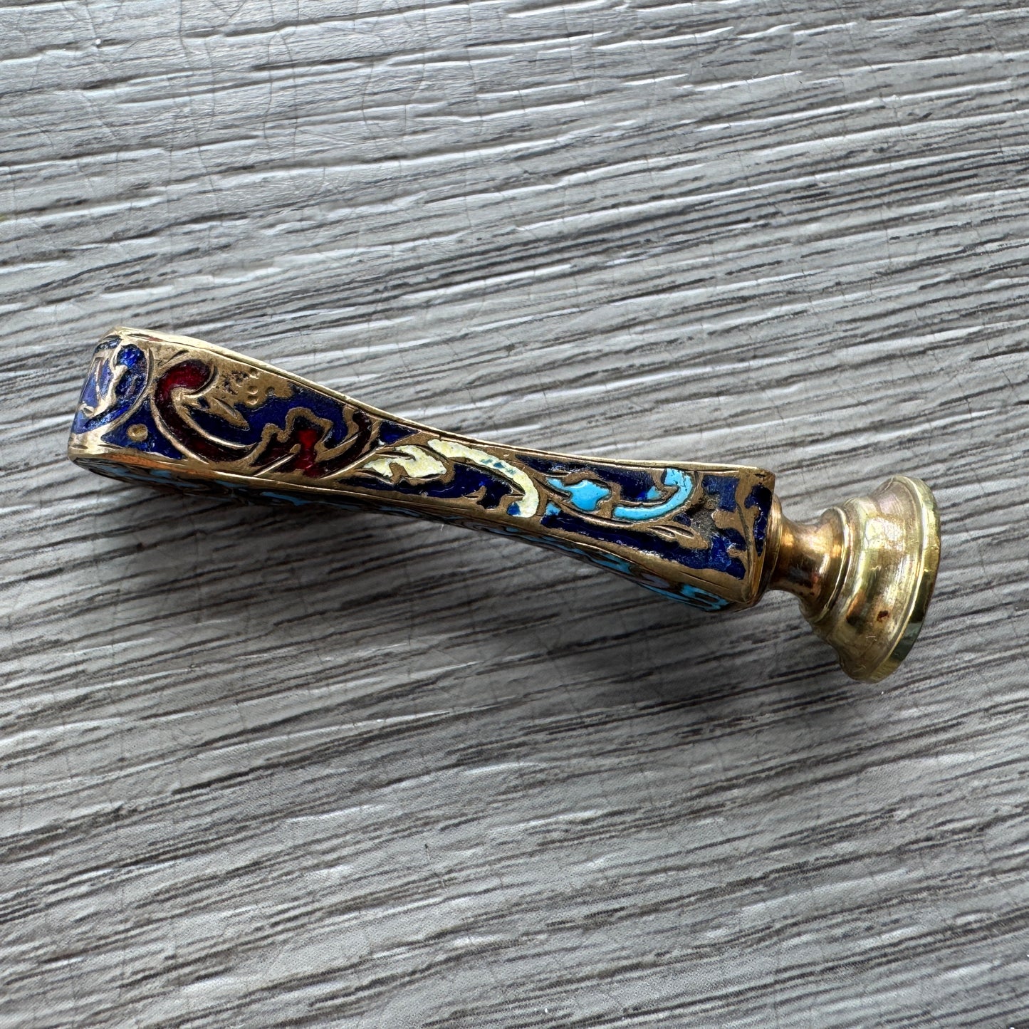 Cachet Sceau ancien Napoléon III - bronze emaillé