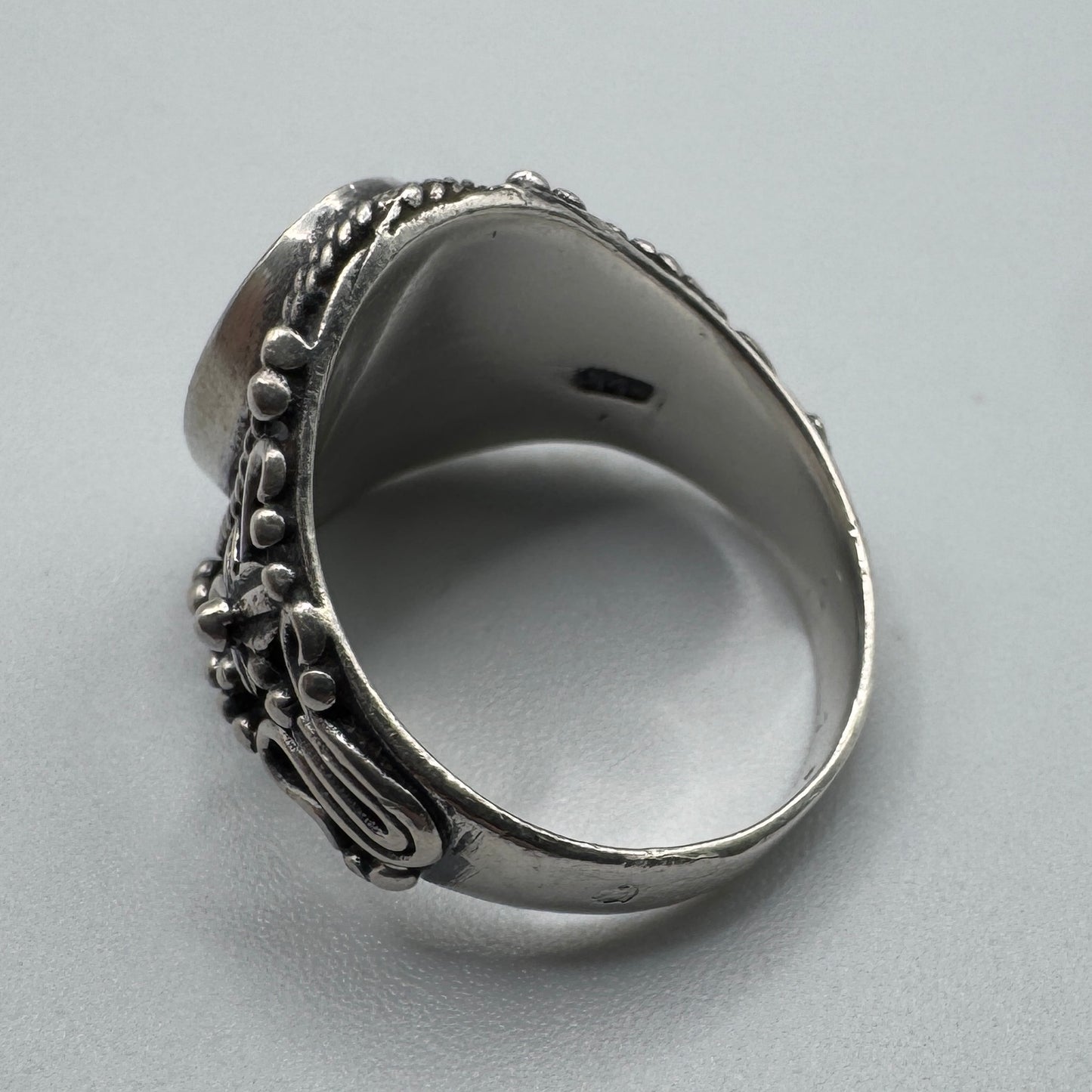 bague en argent « ying yang »